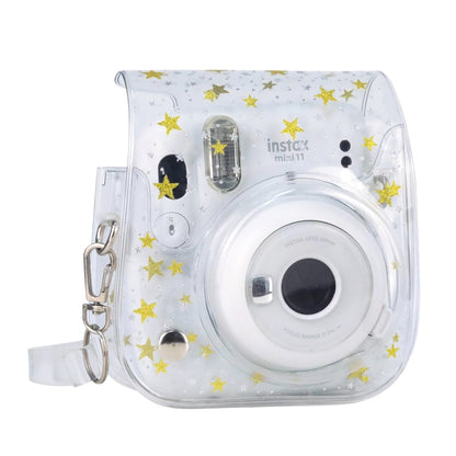 Stars Crystal PVC Hard Case Camera Bag with Shoulder Strap for FUJIFILM Instax Mini 11 (Transparent) - Camera Accessories by buy2fix | Online Shopping UK | buy2fix