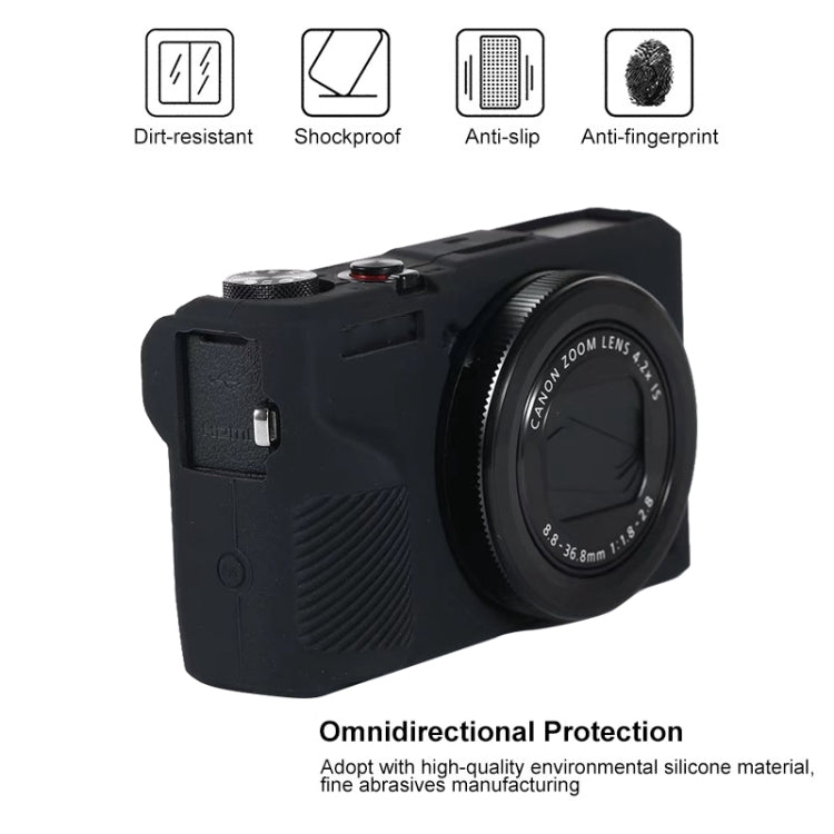 Soft Silicone Protective Case for Canon PowerShot G7 X Mark III / G7X III / G7X3(Coffee) - Camera Accessories by buy2fix | Online Shopping UK | buy2fix