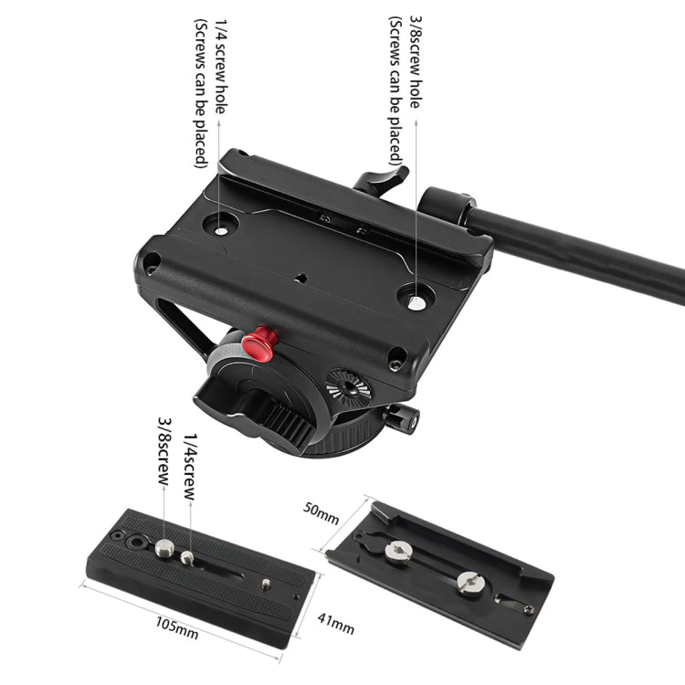 BEXIN VH-105 360 Degree Panorama Heavy Duty Tripod Action Fluid Drag Head (Black) - Tripod Heads by BEXIN | Online Shopping UK | buy2fix