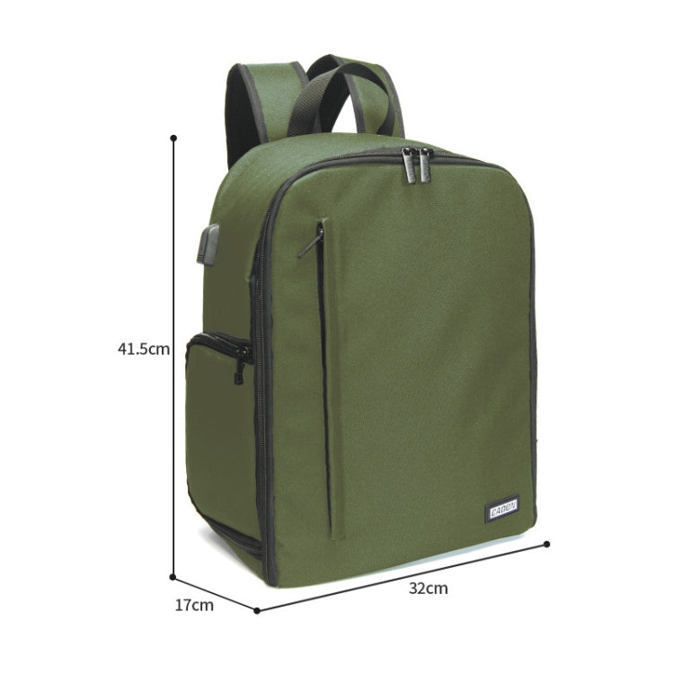 CADeN SLR Camera Shoulder Digital Camera Bag Outdoor Nylon Photography Backpack, Large Size (Army Green) - Backpack by CADeN | Online Shopping UK | buy2fix