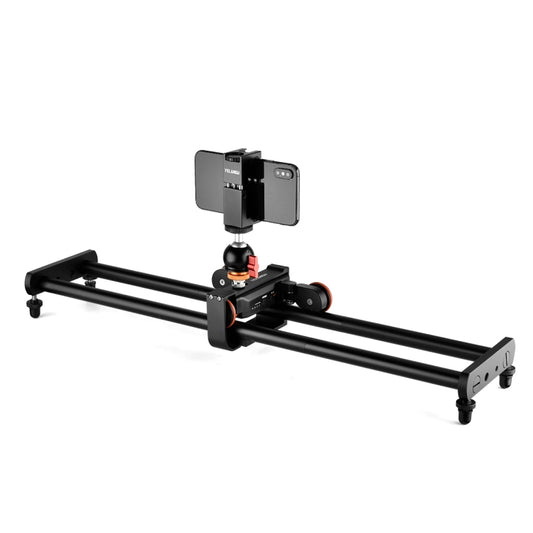 YELANGU L60E 60cm Slide Rail Track + L4 3-Wheel Video Dolly with PC142 Phone Clamp & Ballhead - Camera Accessories by YELANGU | Online Shopping UK | buy2fix