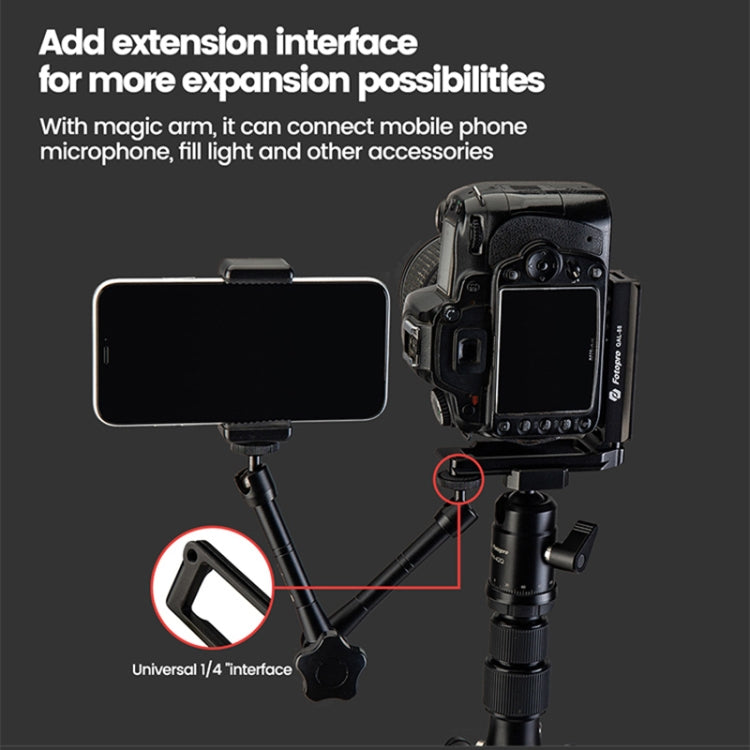 Fotopro QAL-88 2 in 1 Vertical Shoot 1 / 4 inch  Quick Release L Plate Bracket Base Holder(Black) - Camera Accessories by Fotopro | Online Shopping UK | buy2fix