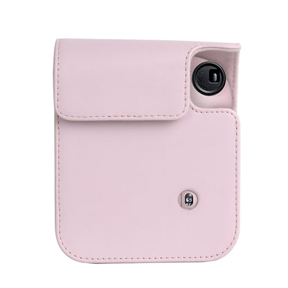 For FUJIFILM instax mini 12 Full Body Leather Case Camera Bag with Strap (Pink) - Leather Bag by buy2fix | Online Shopping UK | buy2fix