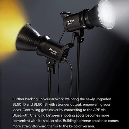 Godox SL60IIBi 75W Bi-Color 2800K-6500K LED Video Light(AU Plug) - Shoe Mount Flashes by Godox | Online Shopping UK | buy2fix