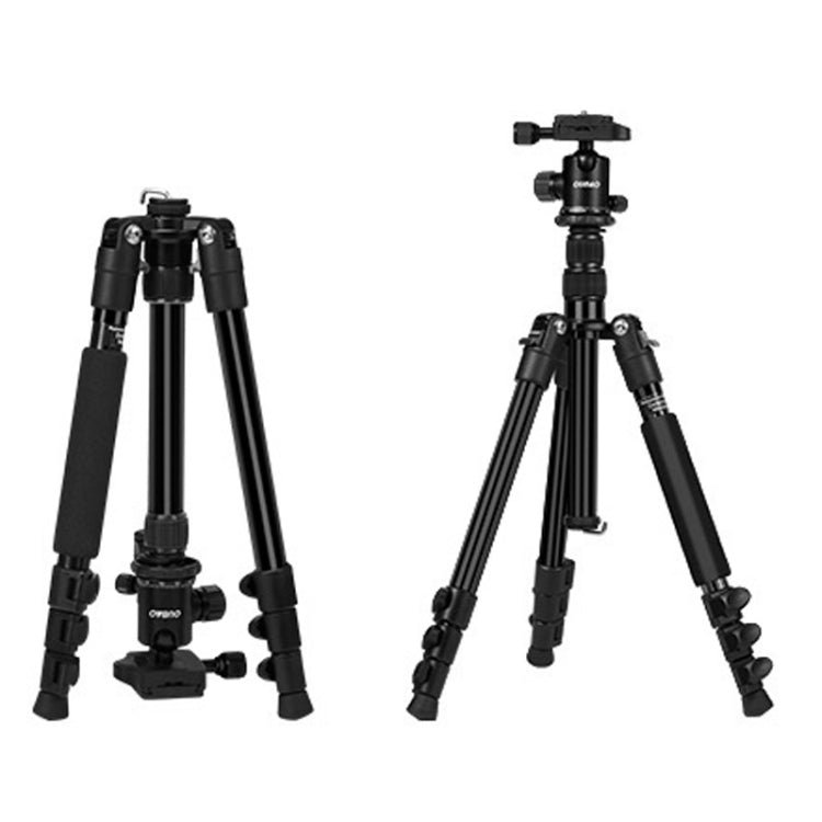 TRIOPO K2508S+B1S Adjustable Portable  Aluminum Alloy Tripod with Ball Head for SLR Camera(Black) - Camera Accessories by TRIOPO | Online Shopping UK | buy2fix