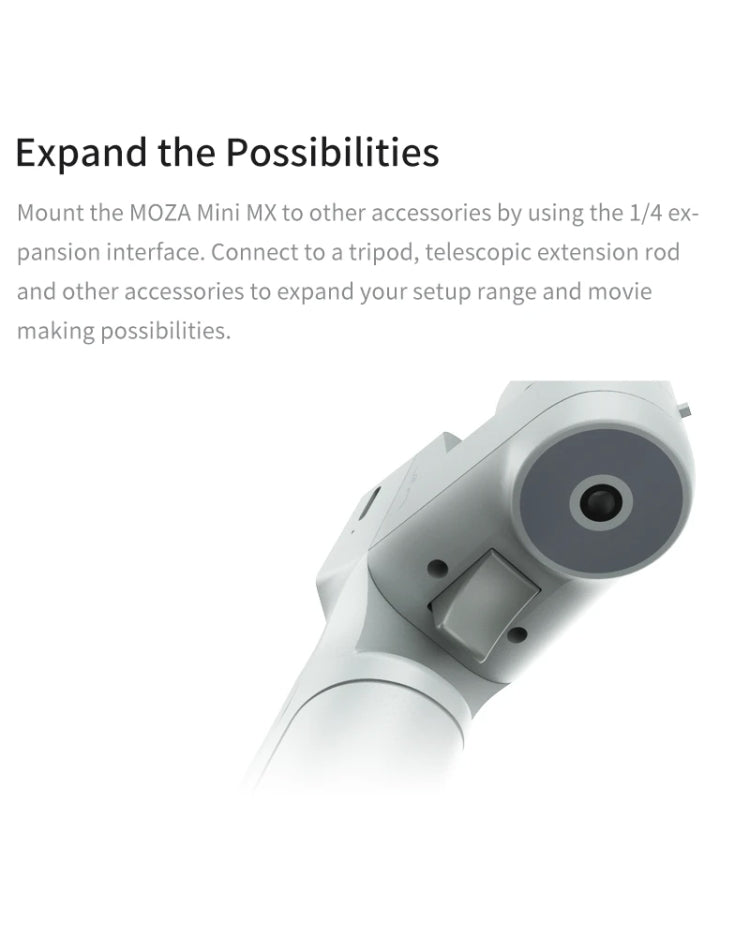 MOZA Mini MX 3 Axis Foldable Handheld Gimbal Stabilizer for Action Camera and Smart Phone(Grey) - Handheld Gimbals by MOZA | Online Shopping UK | buy2fix