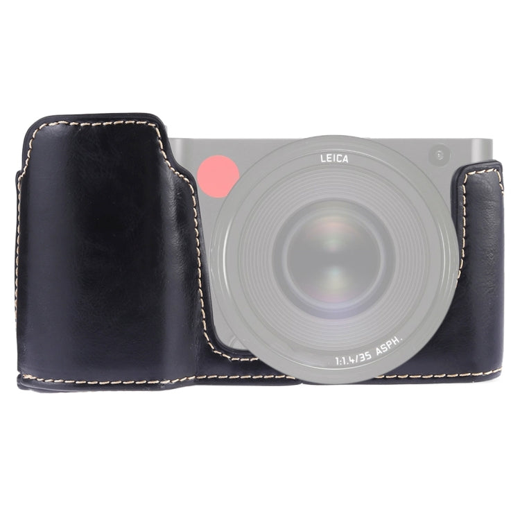 1/4 inch Thread PU Leather Camera Half Case Base for Leica TL (Typ 701) (Black) - Camera Accessories by buy2fix | Online Shopping UK | buy2fix