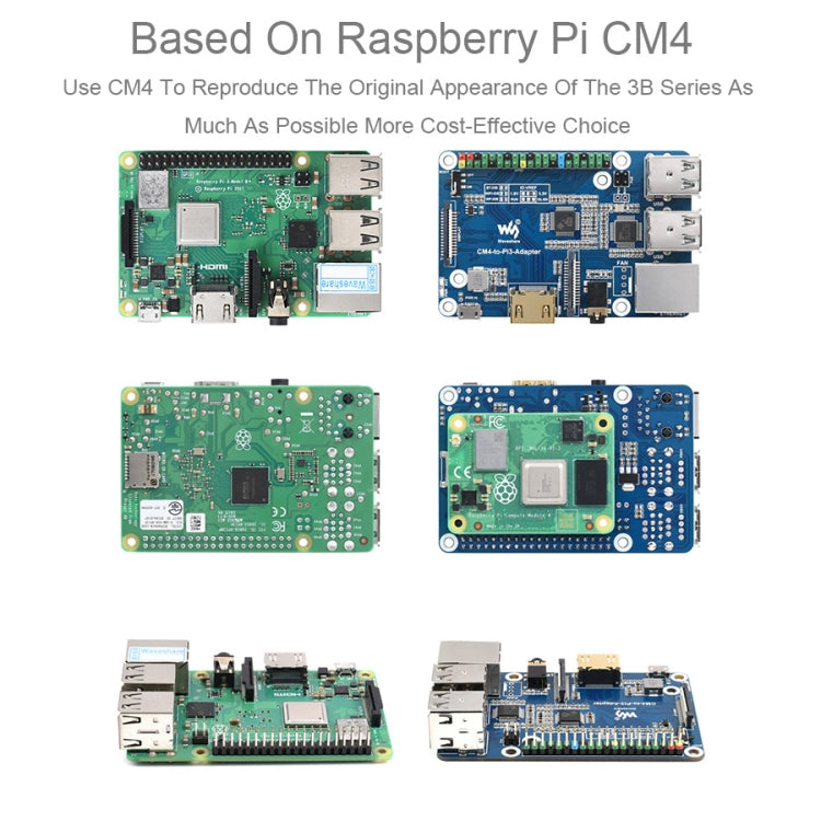 Raspberry Pi CM4 To 3B Adapter for Raspberry Pi 3 Model B/B+ - Modules Expansions Accessories by WAVESHARE | Online Shopping UK | buy2fix