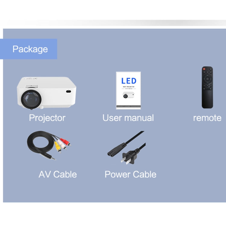 TB612 2200ANSI Lumens 800x400 Resolution 1080P LED+LCD Technology Smart Projector, Support AV / HDMI / SD Card / USB / VGA / TV, UK Plug - Consumer Electronics by buy2fix | Online Shopping UK | buy2fix