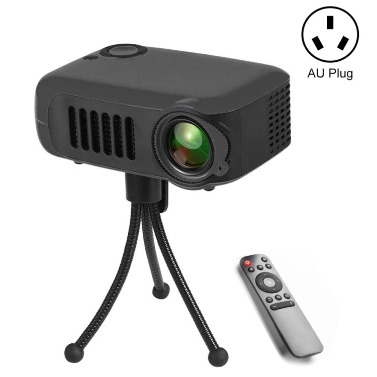A2000 Portable Projector 800 Lumen LCD Home Theater Video Projector, Support 1080P, AU Plug (Black) - Consumer Electronics by buy2fix | Online Shopping UK | buy2fix