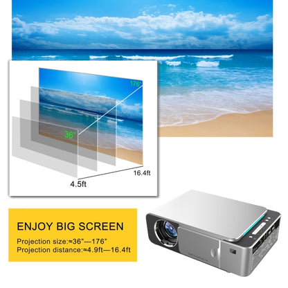 T6 2000ANSI Lumens 1080P LCD Mini Theater Projector, Phone Version, EU Plug(Silver) - Consumer Electronics by buy2fix | Online Shopping UK | buy2fix