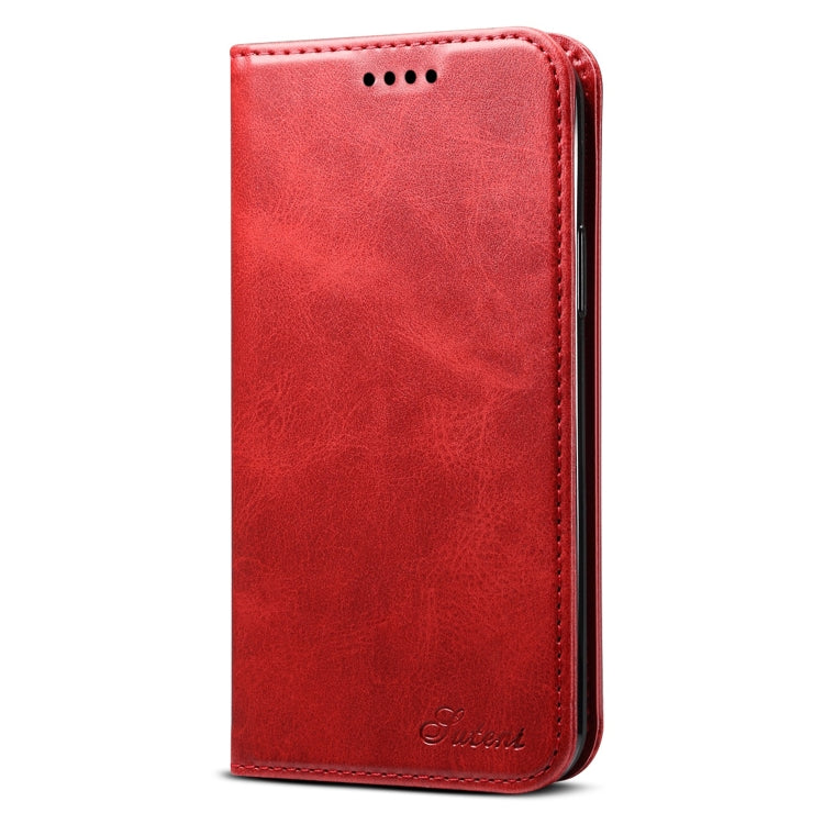 Suteni Calf Texture Horizontal Flip Leather Case with Holder & Card Slots & Wallet for iPhone 11(Red) - iPhone 11 Cases by Suteni | Online Shopping UK | buy2fix