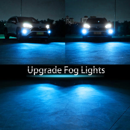 H11 2 PCS DC12-24V / 10.5W Car Double Colors Fog Lights with 24LEDs SMD-3030 & Constant Current, Box Packaging(White Light + Ice Blue Light) - In Car by buy2fix | Online Shopping UK | buy2fix