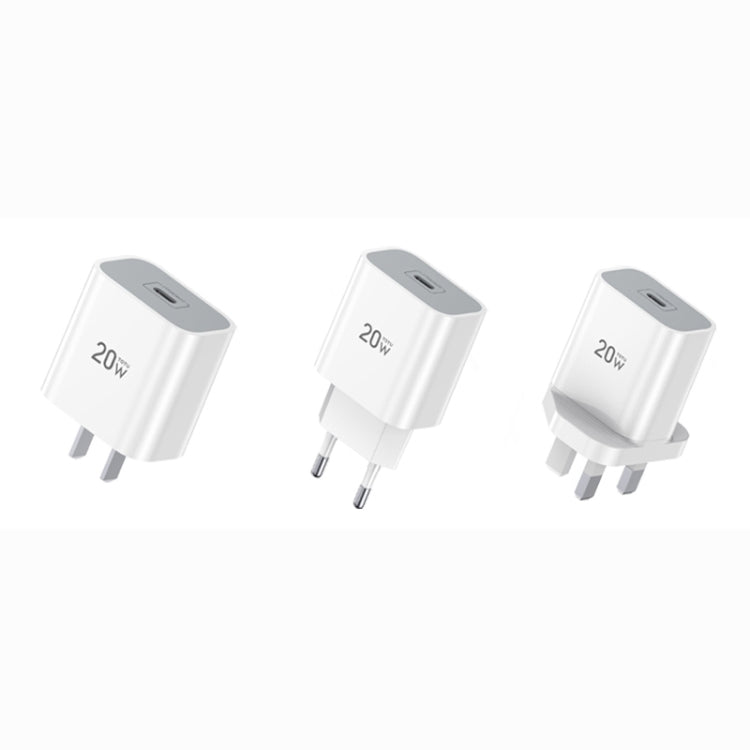 TOTUDESIGN CACQ-010 Glory Series 20W Type-C / USB-C Fast Charging Travel Charger Power Adapter, CN Plug(White) - USB Charger by TOTUDESIGN | Online Shopping UK | buy2fix