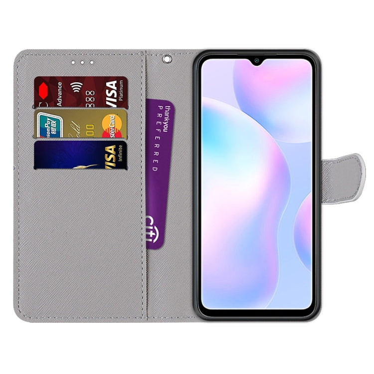 For Xiaomi Redmi 9A Coloured Drawing Cross Texture Horizontal Flip PU Leather Case with Holder & Card Slots & Wallet & Lanyard(Big Cat Holding Kitten) - Xiaomi Cases by buy2fix | Online Shopping UK | buy2fix