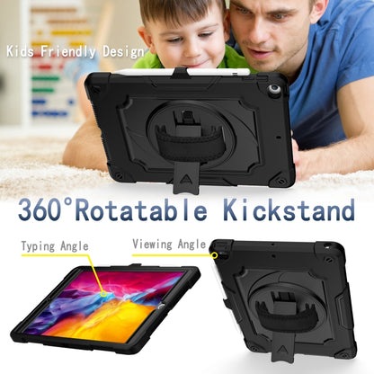 360 Degree Rotation Turntable Contrast Color Robot Shockproof Silicone + PC Protective Case with Holder For iPad 10.2 / 10.2 (2020) / Pro 10.5(Black) - iPad Air (2022) / (2020) 10.9 Cases by buy2fix | Online Shopping UK | buy2fix