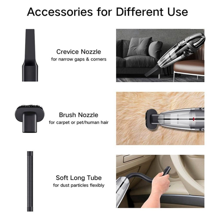 R-6053 6000Pa Multi-function USB Charging Car Handheld Wireless Vacuum Cleaner Dust Collector Cleaning Tools(Black) -  by buy2fix | Online Shopping UK | buy2fix