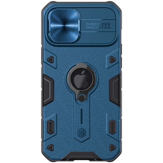 For iPhone 12 Pro Max NILLKIN Shockproof CamShield Armor Protective Case with Invisible Ring Holder(Blue) - iPhone 12 / 12 Pro Cases by NILLKIN | Online Shopping UK | buy2fix