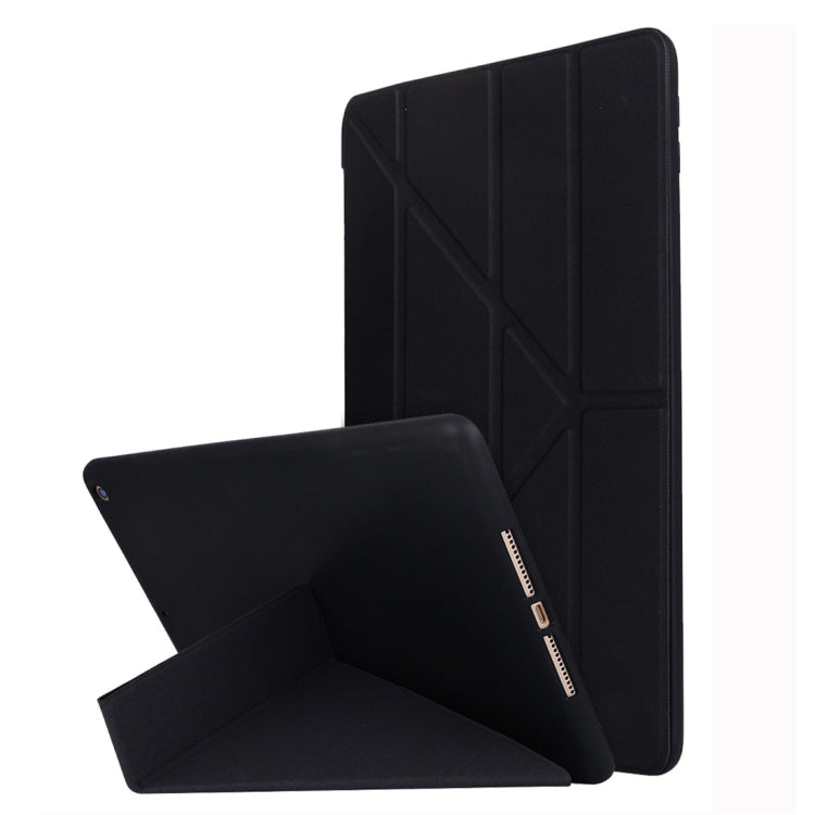 For iPad 10.2 2021 / 2020 / 2019 TPU Horizontal Deformation Flip Leather Case with Holder(Black) - Apple Accessories by buy2fix | Online Shopping UK | buy2fix