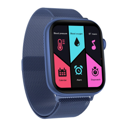 DW35PRO 1.75 inch Color Screen IPX7 Waterproof Smart Watch, Support Bluetooth Answer & Reject / Sleep Monitoring / Heart Rate Monitoring, Style: Steel Strap(Blue) - Smart Wear by buy2fix | Online Shopping UK | buy2fix