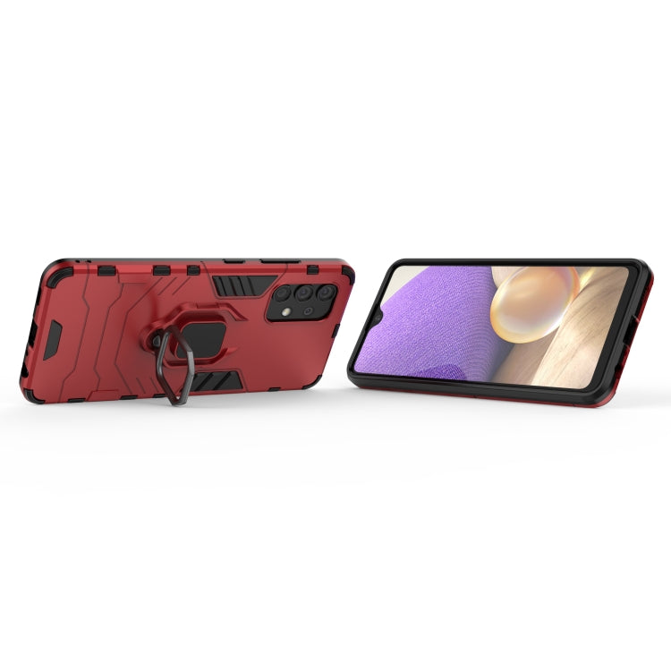 For Samsung Galaxy A32 4G PC + TPU Shockproof Protective Case with Magnetic Ring Holder(Red) - Samsung Accessories by buy2fix | Online Shopping UK | buy2fix