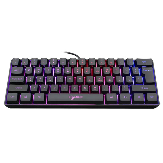HXSJ V700 61 Keys RGB Lighting Gaming Wired Keyboard (Black) - Wired Keyboard by HXSJ | Online Shopping UK | buy2fix