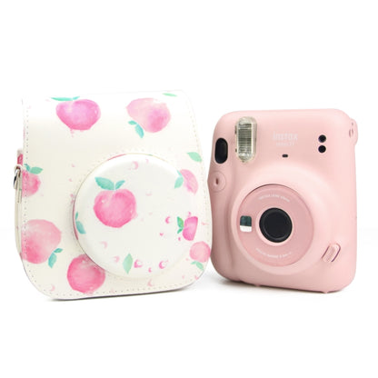 Painted Series Camera Bag with Shoulder Strap for Fujifilm Instax mini 11(Peach) - Camera Accessories by buy2fix | Online Shopping UK | buy2fix