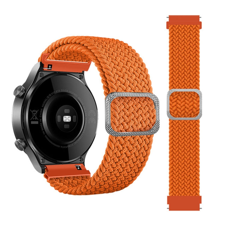 22mm Universal Adjustable Nylon Braided Elasticity Watch Band(Orange) - 22mm Bands by buy2fix | Online Shopping UK | buy2fix