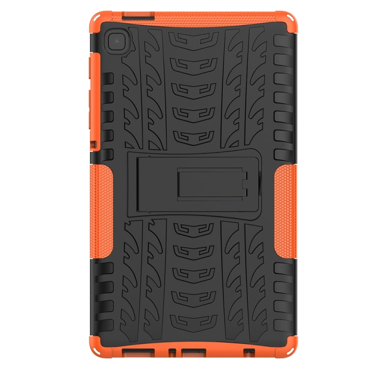 For Samsung Galaxy Tab A7 Lite Tire Texture Shockproof TPU+PC Protective Case with Holder(Orange) - Tab A7 Lite T220 / T225 by buy2fix | Online Shopping UK | buy2fix