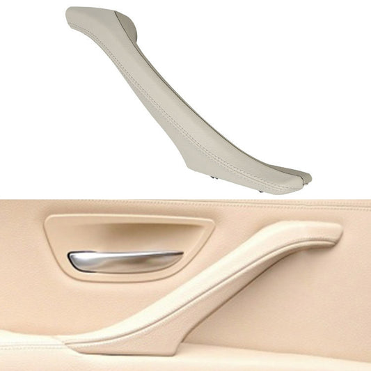 Car Leather Right Side Inner Door Handle Assembly 51417225854 for BMW 5 Series F10 / F18 2011-2017(Creamy-white) - In Car by buy2fix | Online Shopping UK | buy2fix