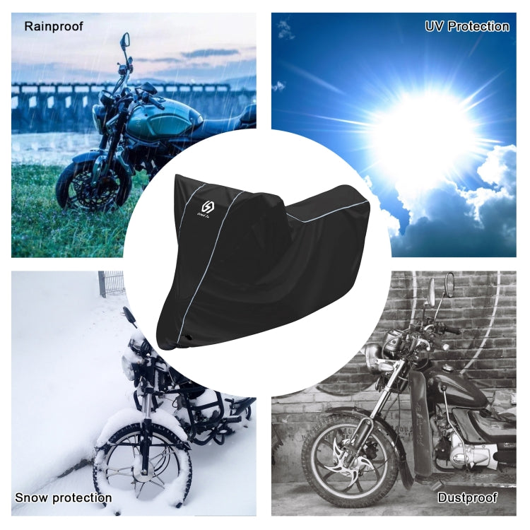 WUPP CS-1410A1 Motorcycle Thickened Oxford Cloth All-inclusive Waterproof Sun-proof Protective Cover, Size:S(Black) - In Car by WUPP | Online Shopping UK | buy2fix