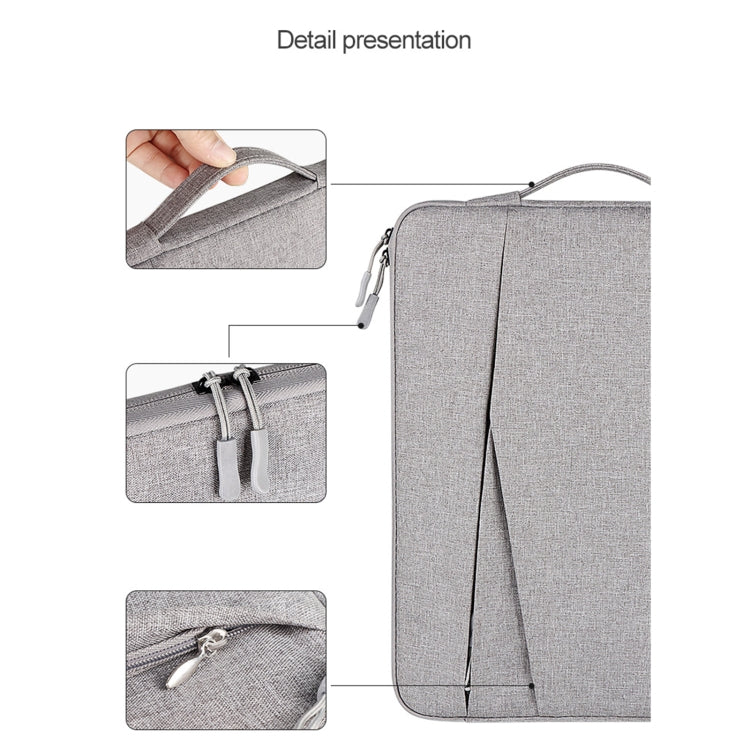 ND01DS Polyester Notebook Laptop Liner Bag with Small Bag, Size:13.3 inch(Hemp Grey) - 13.3 inch by buy2fix | Online Shopping UK | buy2fix