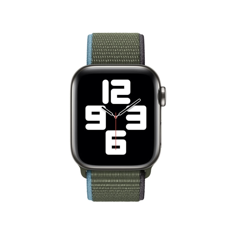 Loop Type Sport Watch Band For Apple Watch Ultra 49mm&Watch Ultra 2 49mm / Series 9&8&7 45mm / SE 3&SE 2&6&SE&5&4 44mm / 3&2&1 42mm(Dark Olive Green) - Watch Bands by buy2fix | Online Shopping UK | buy2fix