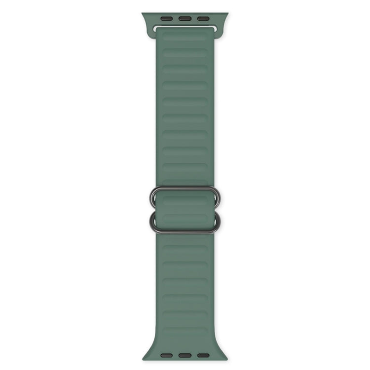 Japanese Word Buckle Silicone Watch Band For Apple Watch Ultra 49mm&Watch Ultra 2 49mm / Series 9&8&7 45mm / SE 3&SE 2&6&SE&5&4 44mm / 3&2&1 42mm(Pine Needle Green) - Watch Bands by buy2fix | Online Shopping UK | buy2fix