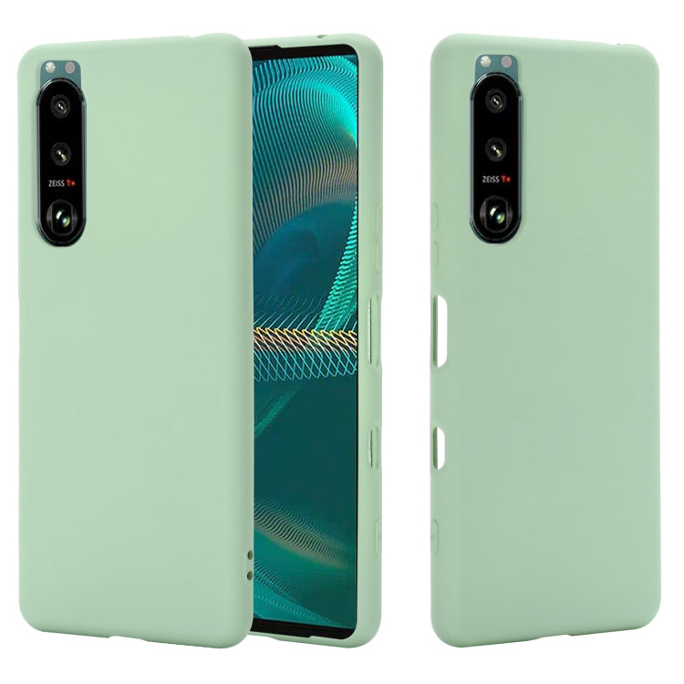 For Sony Xperia 5 III Solid Color Liquid Silicone Dropproof Full Coverage Protective Case(Green) - Sony Cases by buy2fix | Online Shopping UK | buy2fix