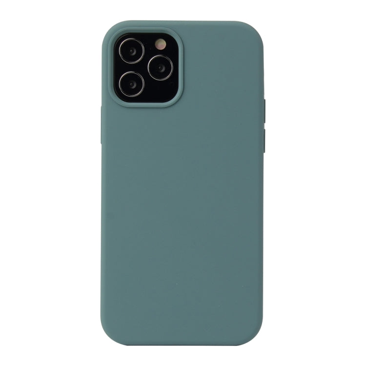 For iPhone 13 Pro Solid Color Liquid Silicone Shockproof Protective Case (Pine Green) - iPhone 13 Pro Cases by buy2fix | Online Shopping UK | buy2fix