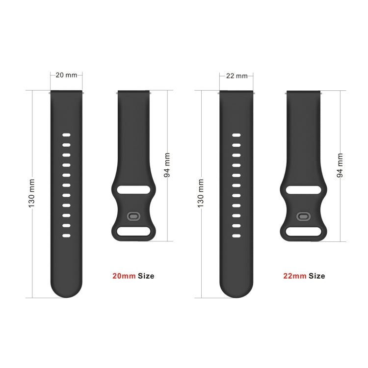 20mm For Amazfit GTS 2e Butterfly Buckle Silicone Watch Band(Red) - Watch Bands by buy2fix | Online Shopping UK | buy2fix