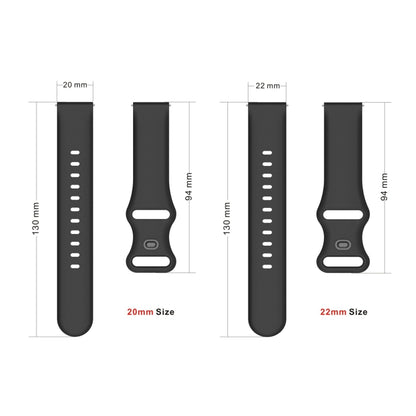 22mm For Amazfit GTS 2e Butterfly Buckle Silicone Watch Band(Red) - Watch Bands by buy2fix | Online Shopping UK | buy2fix