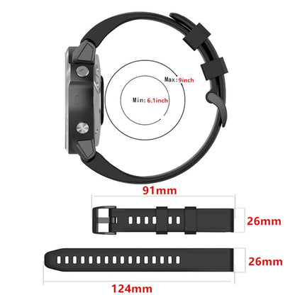 For Garmin Fenix 6 22mm Smart Watch Quick Release Silicon Watch Band(Lake Blue) - Watch Bands by buy2fix | Online Shopping UK | buy2fix