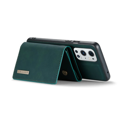 For OnePlus 9 Pro DG.MING M1 Series 3-Fold Multi Card Wallet  Back Cover Shockproof Case with Holder Function(Green) -  by DG.MING | Online Shopping UK | buy2fix