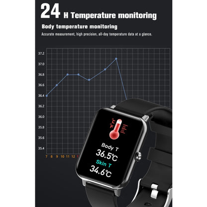 F15 Pro 1.69 inch TFT Screen IP67 Waterproof Smart Watch, Support Body Temperature Monitoring / Sleep Monitoring / Heart Rate Monitoring / Incoming Call Reminder(Black) - Smart Wear by buy2fix | Online Shopping UK | buy2fix