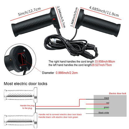 WUPP CS-1324A1 ATV Intelligent Electric Heating Hand Cover Heated Grip with Five Gear Temperature Control & Indicator Light - In Car by WUPP | Online Shopping UK | buy2fix