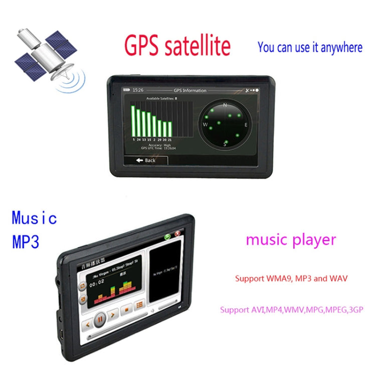 Q5 Car 5 inch HD TFT Touch Screen GPS Navigator Support TF Card / MP3 / FM Transmitter, Specification:Africa Map - In Car by buy2fix | Online Shopping UK | buy2fix