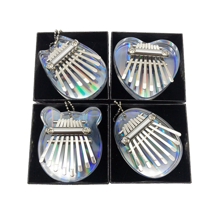 Mini Dazzle Acrylic 8 Tone Thumb Piano Kalimba Musical Instruments(Bear) - Keyboard Instruments by buy2fix | Online Shopping UK | buy2fix