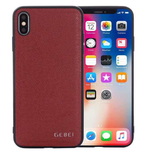 For iPhone 11 GEBEI Full-coverage Shockproof Leather Protective Case(Red) - iPhone 11 Cases by GEBEI | Online Shopping UK | buy2fix