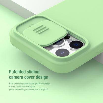 For iPhone 13 Pro NILLKIN CamShield MagSafe Magnetic Liquid Silicone + PC Full Coverage Case (Green) - iPhone 13 Pro Cases by NILLKIN | Online Shopping UK | buy2fix
