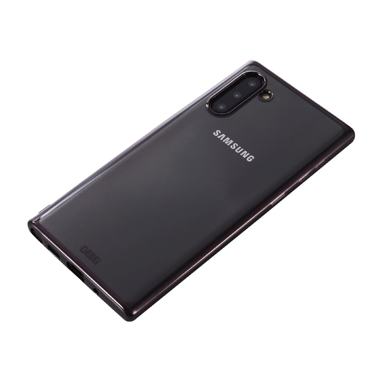 For Galaxy Note 10 GEBEI Plating TPU Shockproof Protective Case(Black) - Galaxy Phone Cases by GEBEI | Online Shopping UK | buy2fix
