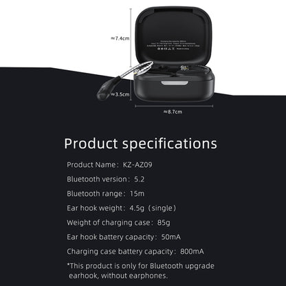 KZ AZ09 Bluetooth Earphone Ear Hook 5.2 Wireless Bluetooth Module Upgrade Cable, Style:C - Earphone Adapter by KZ | Online Shopping UK | buy2fix