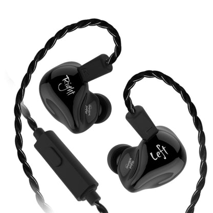 KZ ZS4 Ring Iron Hybrid Drive In-ear Wired Earphone, Mic Version(Black) - In Ear Wired Earphone by KZ | Online Shopping UK | buy2fix