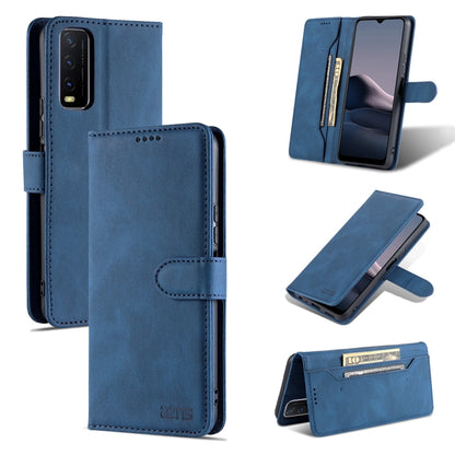 For vivo Y20 AZNS Dream II Skin Feel PU+TPU Horizontal Flip Leather Case with Holder & Card Slots & Wallet(Blue) - vivo Cases by AZNS | Online Shopping UK | buy2fix